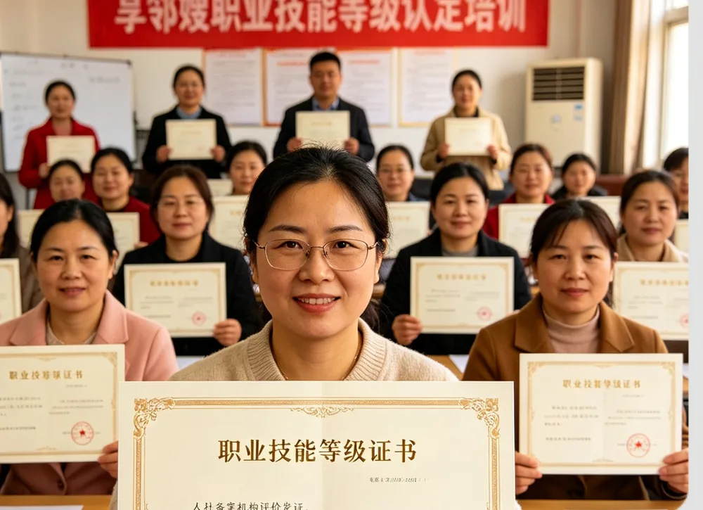 结业学员领取职业技能等级证书