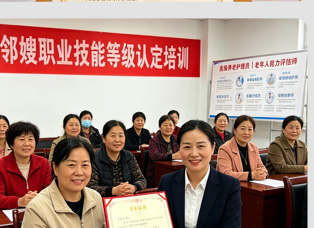 享邻嫂职业技能等级认定培训合影
